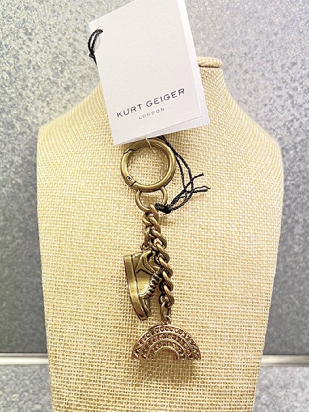 Kurt Geiger | 2-Charm Rainbow Keyring / Bag Charm | NWT
